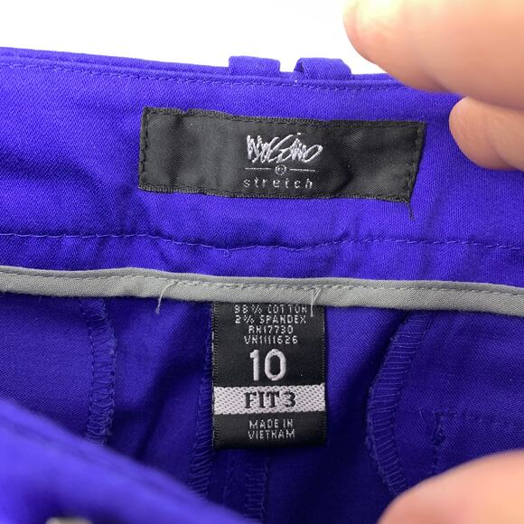 Y2K Mossimo Chino Shorts Women's Size 10 Royal Blue Cuffed Fit 3 NEW - Picture 2 of 3